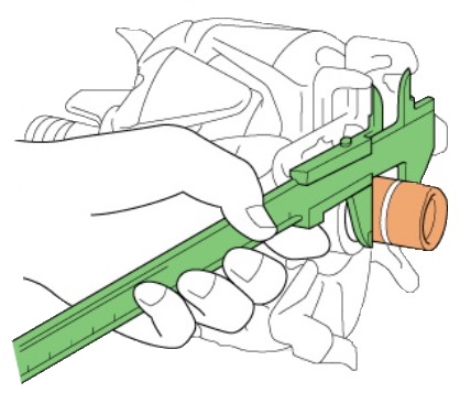 Measuring the diameter of slip rings