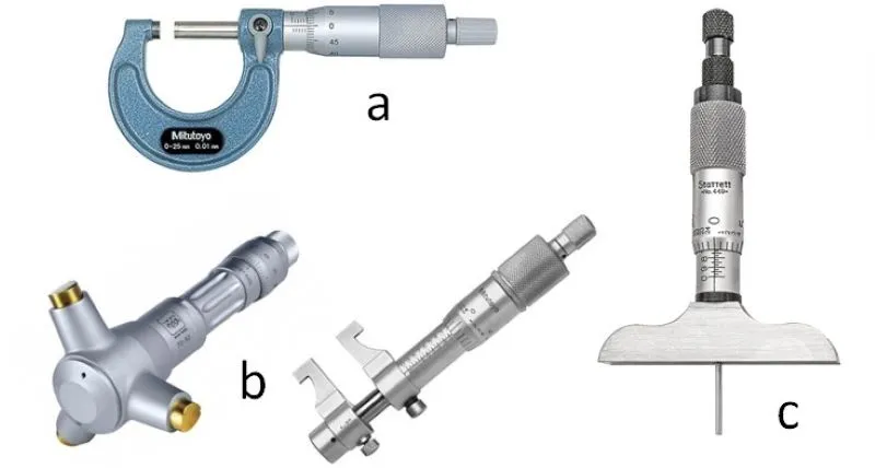 Mikrometar - spoljašnji, unutrašnji i dubinski za precizno merenje dužina